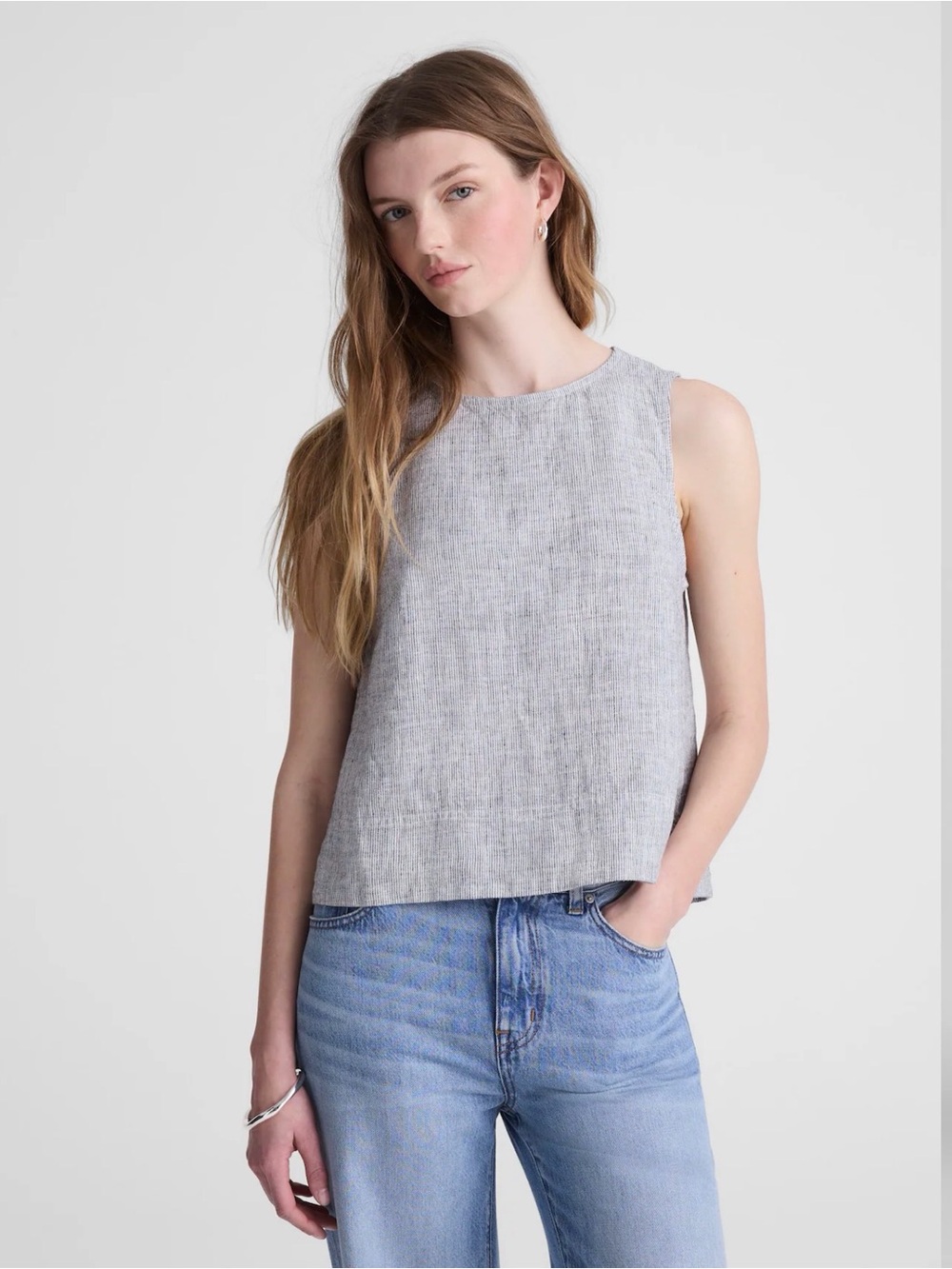 MADEWELL SMALL Shell Top in 100% Linen NZ464 $88